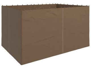 Outsunny 3 x 4(m) Universal Gazebo Replacement Sidewall Set, 4 Panels, Brown