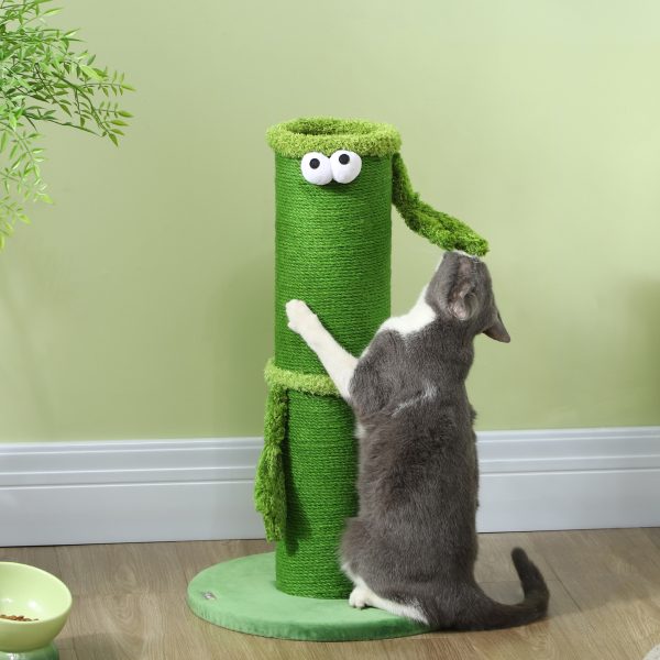 PawHut Cat Scratching Post for Indoor Cats with Sisal Rope Cover, Large Base - Image 7