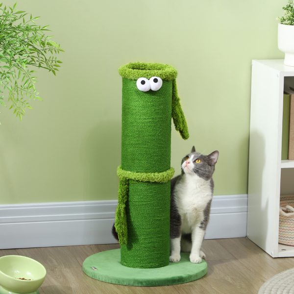 PawHut Cat Scratching Post for Indoor Cats with Sisal Rope Cover, Large Base - Image 2