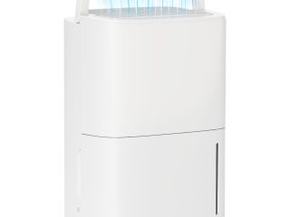 HOMCOM 20L/Day Dehumidifier with Continuous Drainage, 5L Water Tank, Timer