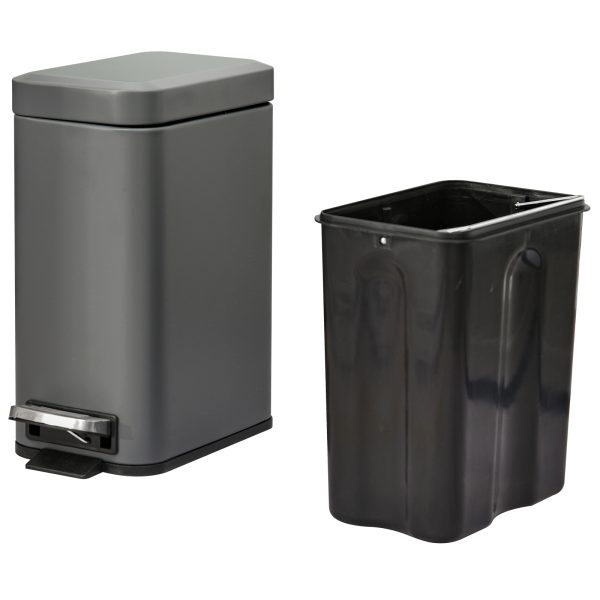 5L Steel Step Trash Can with Quiet-Closed Lid, Silent and Gentle Open, - Image 8