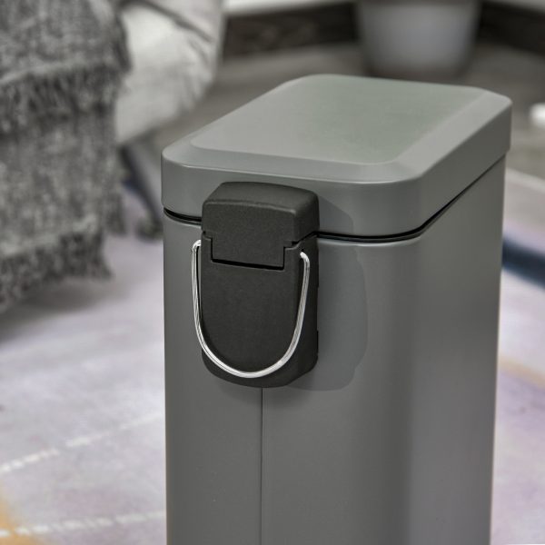 5L Steel Step Trash Can with Quiet-Closed Lid, Silent and Gentle Open, - Image 7