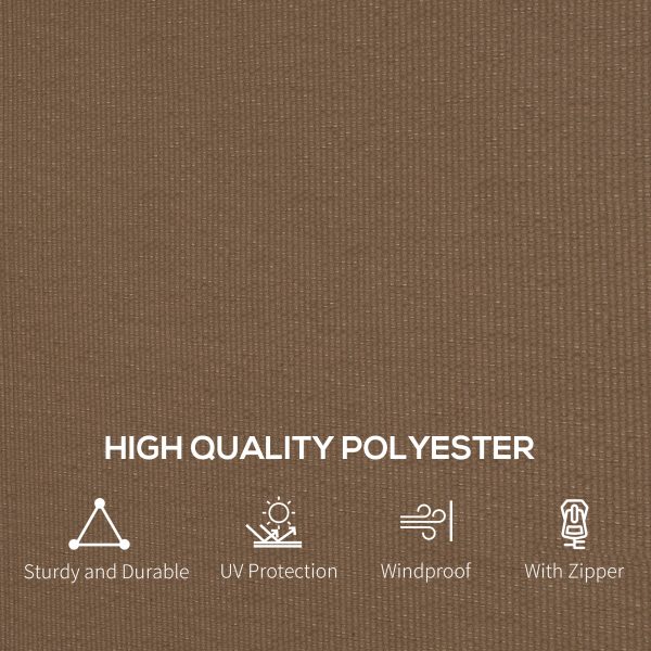 Outsunny 3 x 4(m) Universal Gazebo Replacement Sidewall Set, 4 Panels, Brown - Image 7