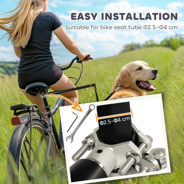 PawHut Dog Lead for Bicycle, Easy Installation, for Cycling, Training - Image 3