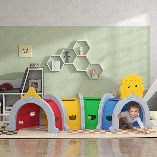 AIYAPLAY Kids Play Tunnel for 3-6 Years Crawl and Climb, Lion Design - Image 2