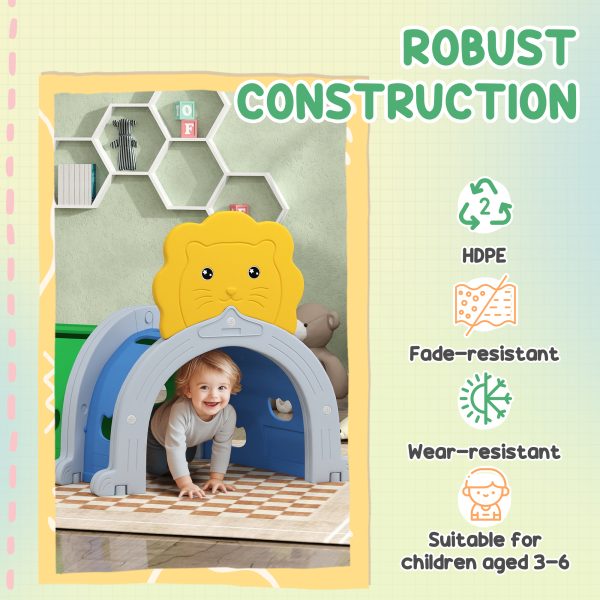 AIYAPLAY Kids Play Tunnel for 3-6 Years Crawl and Climb, Lion Design - Image 4