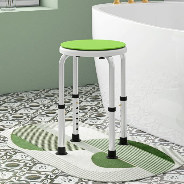 HOMCOM 360 Degree Swivel Shower Stool w/ Non-Slip Feet for Disabled - Image 2