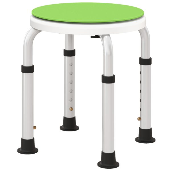 HOMCOM 360 Degree Swivel Shower Stool w/ Non-Slip Feet for Disabled