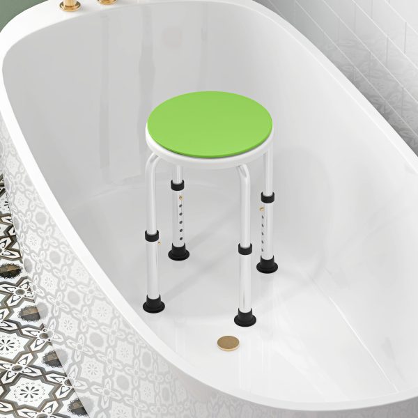 HOMCOM 360 Degree Swivel Shower Stool w/ Non-Slip Feet for Disabled - Image 8