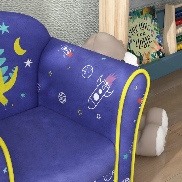 AIYAPLAY Kids Sofa Chair with Planet Dinosaur Design for Bedroom, Playroom - Image 8