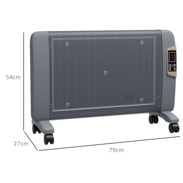 HOMCOM Mica Electric Space Heater, Portable Heater, 2 Heat Settings - Image 3
