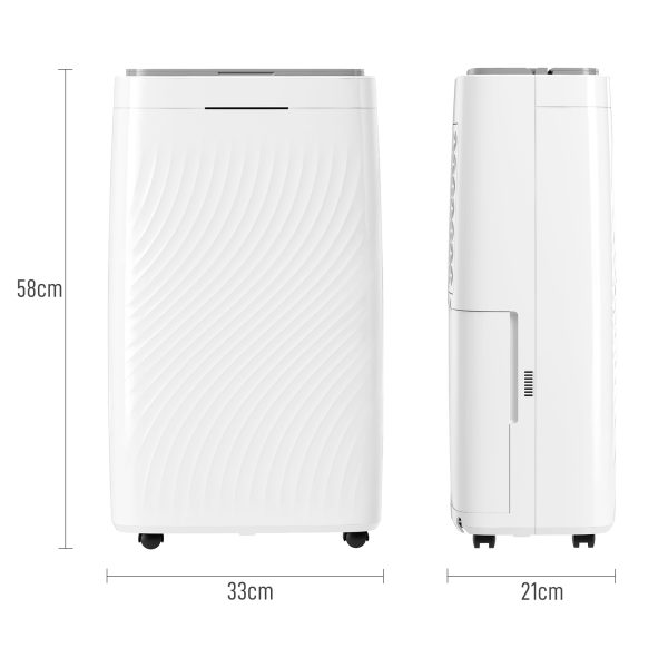 HOMCOM 16L Dehumidifier with Filter, 5.5L Water Tank, Auto Defrost, Timer - Image 5