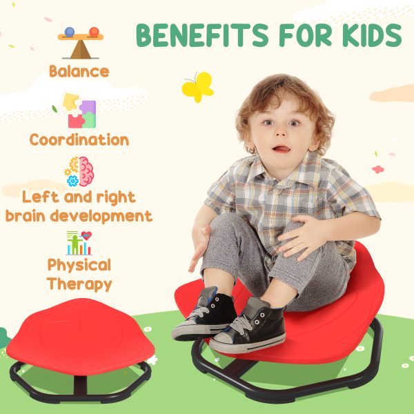AIYAPLAY Spinning Chair for Autism Sit and Spin, Coordination & Balance, Red - Image 3