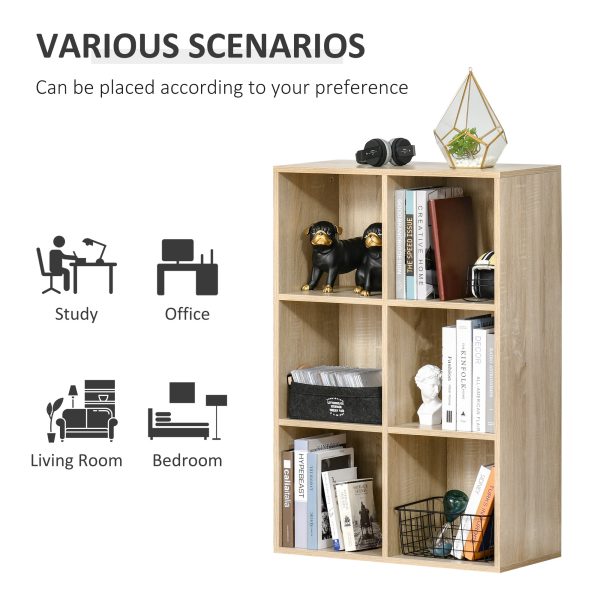 HOMCOM Cubic Cabinet Bookcase Storage Shelves for Home Office - Image 4