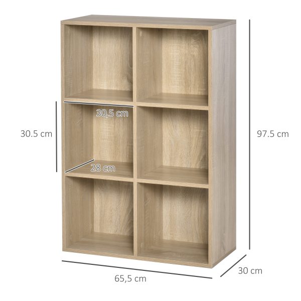 HOMCOM Cubic Cabinet Bookcase Storage Shelves for Home Office - Image 3
