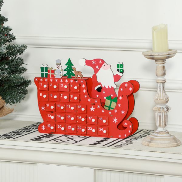 HOMCOM Advent Calendar, Christmas Countdown Calendar with 24 Drawers - Image 2