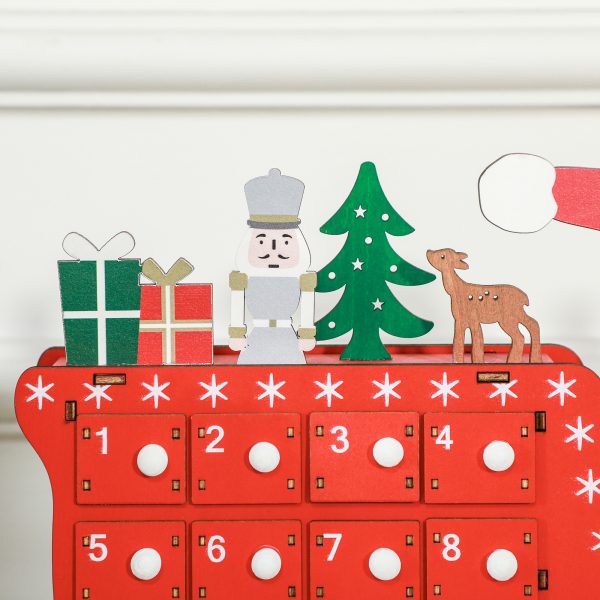 HOMCOM Advent Calendar, Christmas Countdown Calendar with 24 Drawers - Image 8