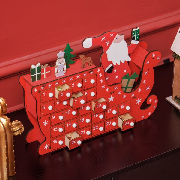 HOMCOM Advent Calendar, Christmas Countdown Calendar with 24 Drawers - Image 7