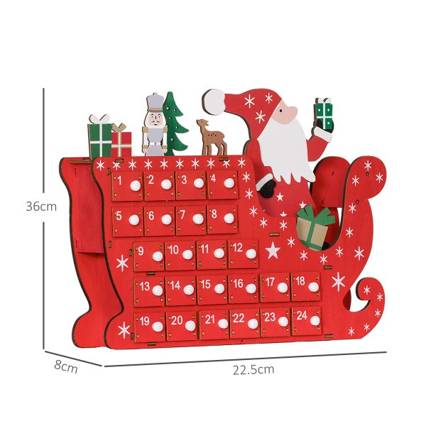 HOMCOM Advent Calendar, Christmas Countdown Calendar with 24 Drawers - Image 5