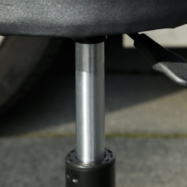 HOMCOM Pneumatic Adjustable Mechanic Stool with Tool Tray and Wheels - Image 7