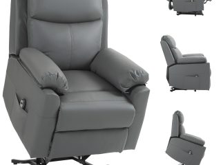 HOMCOM Power Lift Chair Electric Riser Recliner with Remote Control