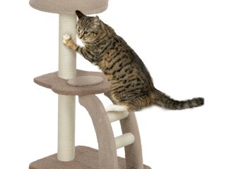 PawHut 88cm Cat Tee for Indoor Cats, Cat Tower with Scratching Post, Brown