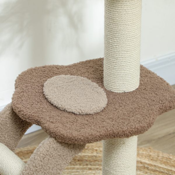 PawHut 88cm Cat Tee for Indoor Cats, Cat Tower with Scratching Post, Brown - Image 7