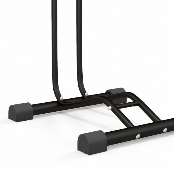SPORTNOW Vertical & Horizontal Bike Rack Fits 6"-28" and 700c Bikes, Black - Image 8