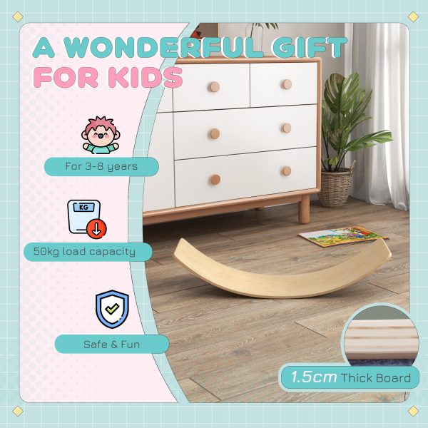 AIYAPLAY Kids Wooden Balance Board for Children, for 3-8 Years Old, Natural - Image 6
