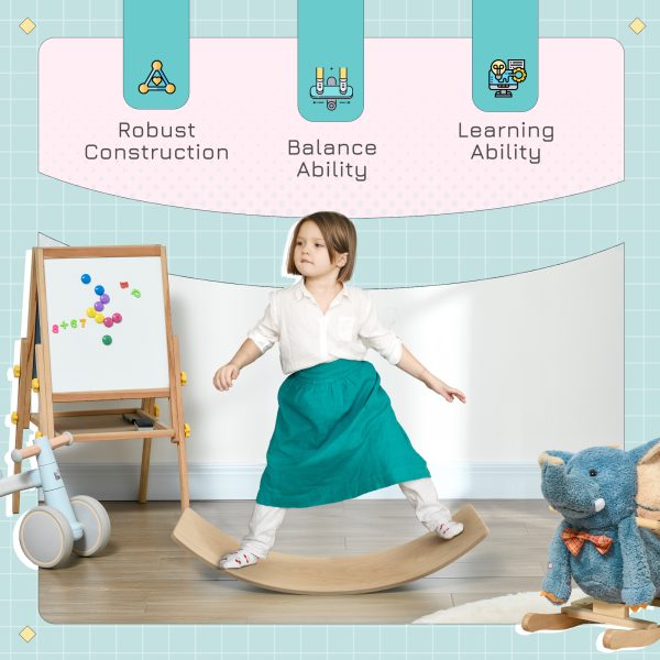 AIYAPLAY Kids Wooden Balance Board for Children, for 3-8 Years Old, Natural - Image 4