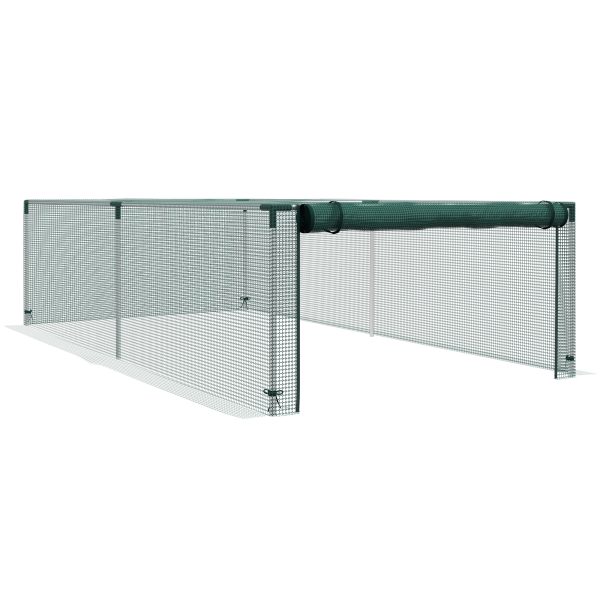 Outsunny 8' x 4' Plant Protection Tent Crop Cage with Door, Green