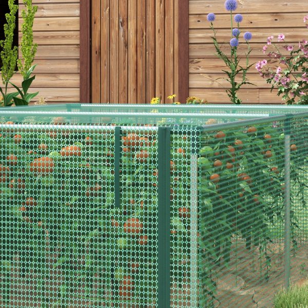 Outsunny 8' x 4' Plant Protection Tent Crop Cage with Door, Green - Image 8