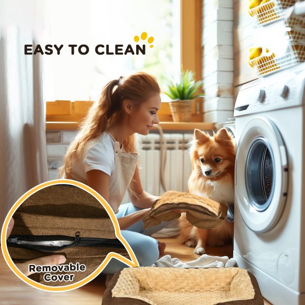 PawHut Dog Bed Calming Pet Bed Dog Mattress for Small Dogs - Image 8