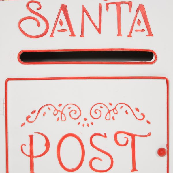 HOMCOM Christmas Post Box Wall Mounted Santa Mailbox for Xmas Decoration - Image 7