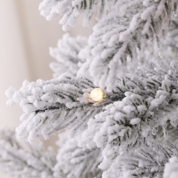 HOMCOM 6 Ft Artificial Christmas Tree with Realistic Snow Branches, LED Lights - Image 6