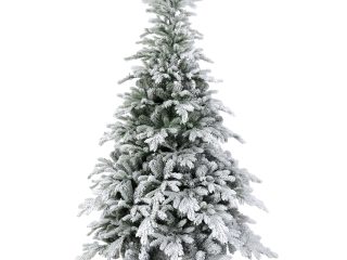 HOMCOM 6 Ft Artificial Christmas Tree with Realistic Snow Branches, LED Lights