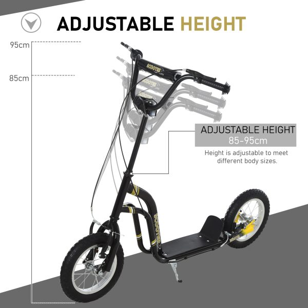 HOMCOM Kids Stunt Scooter with 12" Rubber Wheels, Adjustable Handlebar - Image 7