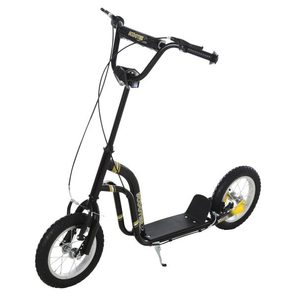 HOMCOM Kids Stunt Scooter with 12" Rubber Wheels, Adjustable Handlebar