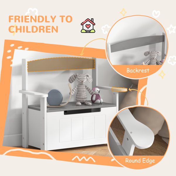 AIYAPLAY 2 in 1 Toy Box for Kids with Safety Lid for Bedroom, Nursery - Image 4