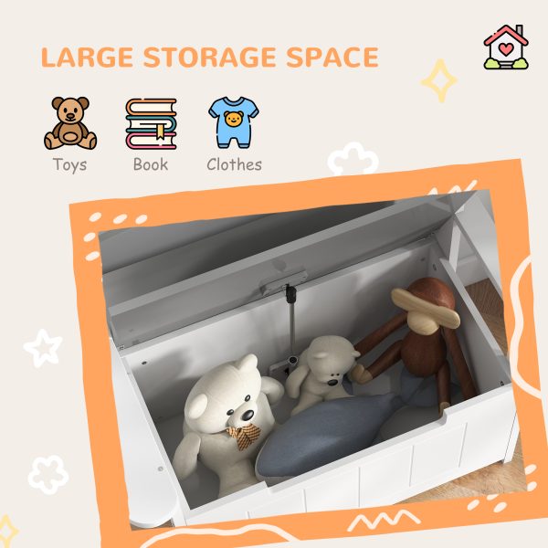 AIYAPLAY 2 in 1 Toy Box for Kids with Safety Lid for Bedroom, Nursery - Image 7