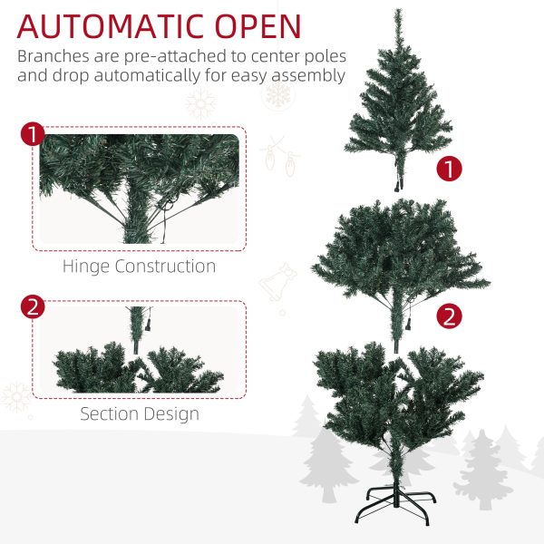 HOMCOM 5ft Artificial Christmas Tree with LED Lights, Decoration, Auto Open - Image 7