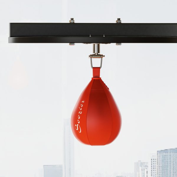 HOMCOM Free-Standing Speed Bag Platform, Adjustable Boxing Punch Bag, Black - Image 8