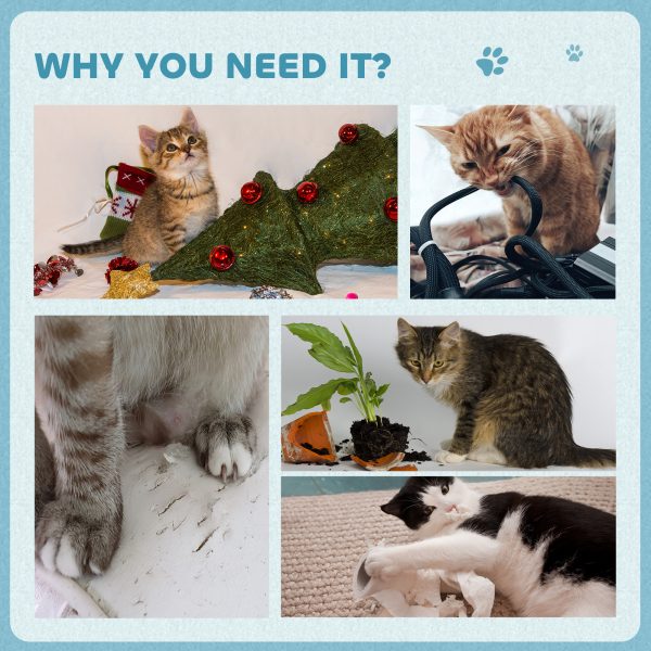 PawHut 2 in 1 Cardboard Cat Scratching Board with Catnip for Indoor Cats - Image 7
