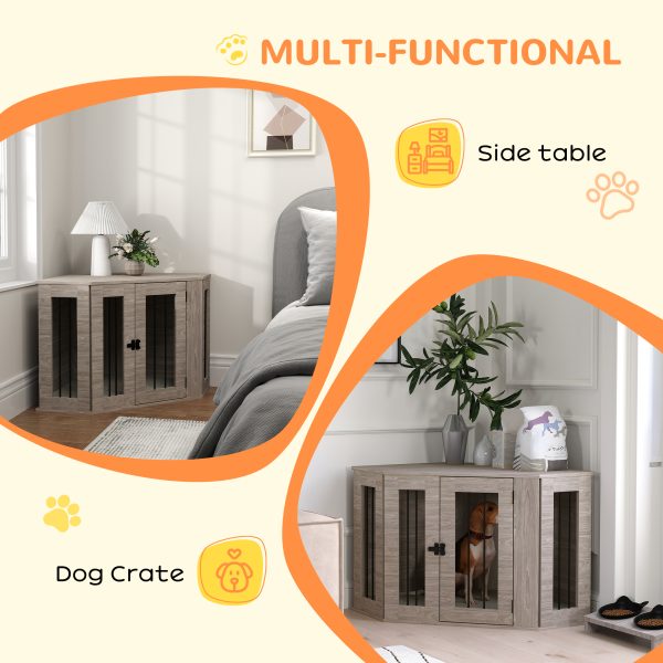 PawHut Dog Crate Furniture for Medium Dogs w/ Cushion, Door - Image 3