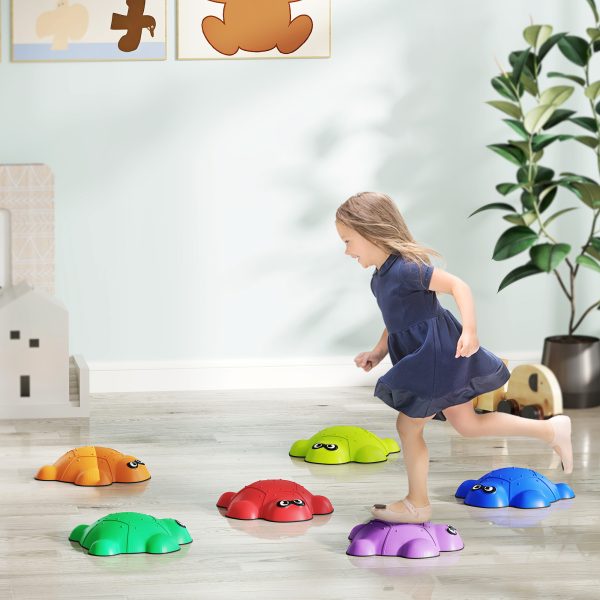 AIYAPLAY 6 PCS Balance Stepping Stones, Stackable River Stones Non-slip Edge - Image 2