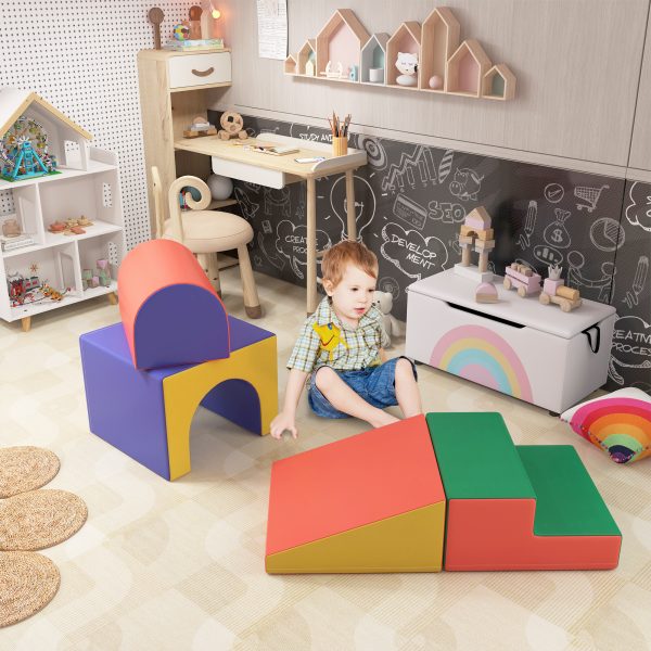 HOMCOM 4-piece Soft Play Set, Baby Foam Block Toy Toddler 1-3 Years - Image 2