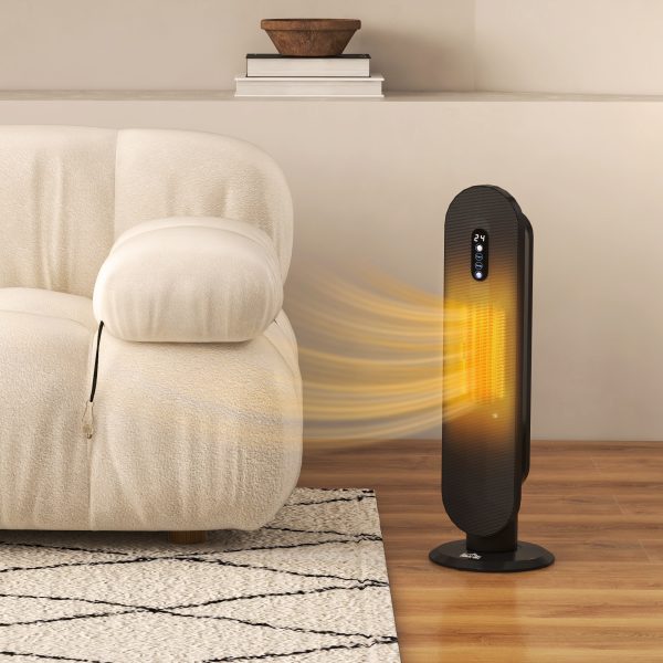 HOMCOM Ceramic Space Heater Tower Heater W/ 45° Oscillation - Image 2
