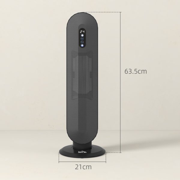 HOMCOM Ceramic Space Heater Tower Heater W/ 45° Oscillation - Image 5