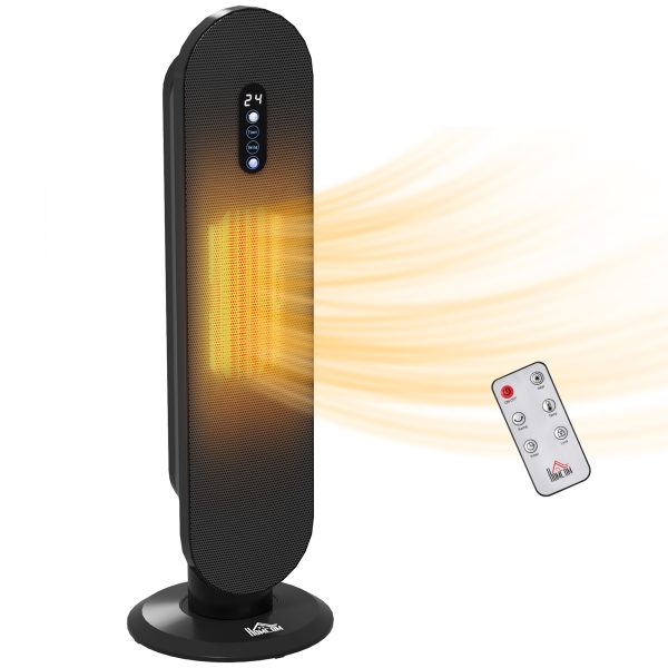HOMCOM Ceramic Space Heater Tower Heater W/ 45° Oscillation