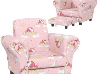 AIYAPLAY 2 Piece Kids Sofa Set with Unicorn Design, for Nursery